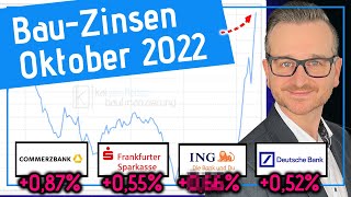 Zinsen Oktober 2022  Baufinanzierung heute teurer als vor 10 Jahren Analyse und Prognose [upl. by Gettings249]