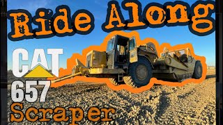 Ride along in a CAT 657 scraper [upl. by Divine648]