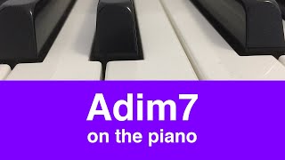 Adim7 Ao7 on Piano [upl. by Jermaine]