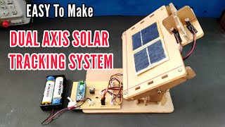 How to Make Dual Axis Solar Tracker  Dual Axis Sun Tracker Solar Panel with Arduino Nano [upl. by Yraunaj988]