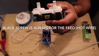 How to wire a double switch Combination two switches double switch DIY [upl. by Elburr841]