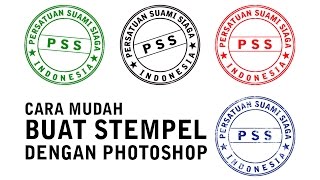 Cara Mudah Buat STEMPEL Dengan Photoshop  Tutorial Photoshop [upl. by Howzell711]