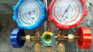 Tutorial Cara Pengisian Freon R32 [upl. by Nallad]