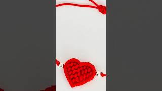 COMO HACER CORAZÓN TEJIDO PASO A PASO diy handmade corazon [upl. by Wenn242]