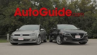 2015 Mazda3 vs 2015 Volkswagen Golf [upl. by Ramu]