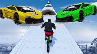 GTA V Online BMX vs ZENTORNO  no meio DA NEVE DIFÍCIL [upl. by Vanzant670]