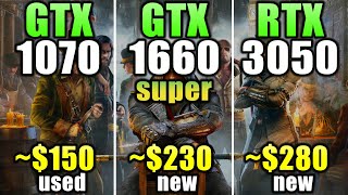 GTX 1070 vs GTX 1660 Super vs RTX 3050  Updated Benchmarks in 2023 [upl. by Brigette]