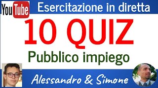 10 quiz in diretta con Simone Chiarelli ed il tecnicale di Alessandro Chiarelli 152024 [upl. by Guarino]