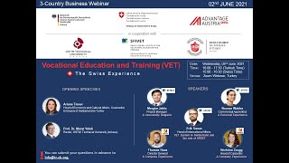 WEBINAR quotVocational Education and Training VET  The Swiss Experiencequot [upl. by Balch]