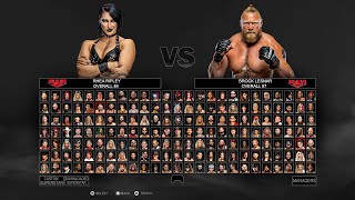 WWE 2K24 Full Roster Raw Smack Down NXT Plus GameplayConcept [upl. by Niel]