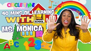 Kids Songs  Learning with Ms Monica  ABC Song  More Childrens Songs  Toddler Lessons [upl. by Sneed]