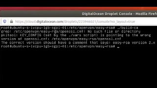 Openvpn error  KEY CONFIG set by the var script is pointing to the wrong version of opensslcnf [upl. by Goldina]