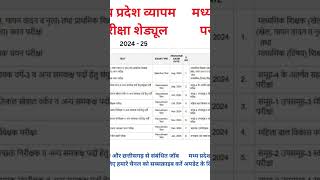 MP VYAPAM EXAM CALENDAR 202425  E Shiksha Mantra [upl. by Fidellas912]