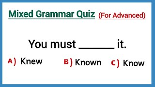 English Grammar test Challenge Yourself Improve Your English Grammar Just 8 Minutes [upl. by Adnalro]