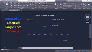 SLD of 75 KVA line input output diagram AutoCad 2D [upl. by Adnil925]