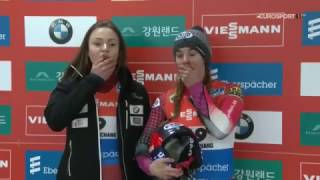 Luge WC in PyeongChang KOR Women Slow motion 1822017 [upl. by Fax129]