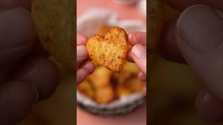 Kartoffelherzen aus der Heißluftfritteuse recipe rezept valentinesday airfryer [upl. by Bertelli628]