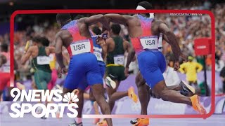 US disqualified from mens 4x100 relay as Canada takes gold [upl. by Duval428]