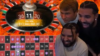 20 MILLION DOLLAR ROULETTE SESSION WITH DRAKE AND FRENCH MONTANA [upl. by Leduar]