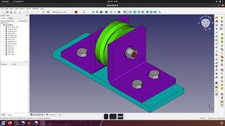 FreeCAD 019 Create Assembly Practice 04 [upl. by Magnien852]