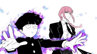 Chainsaw Man x Mob Psycho Makima vs Reigen [upl. by Adis312]