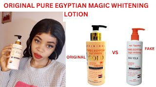 ORIGINAL PURE EGYPTIAN MAGIC WHITENING LOTION REVIEW [upl. by Jessa38]