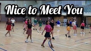 Nice to Meet You Line Dance  ImproverMaggie Gallagher 수요반 Demo [upl. by Leahcimal]