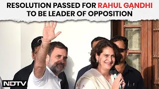 Rahul Gandhi  Congress Passes Resolution For Rahul Gandhi To Be Leader Of Opposition Report [upl. by Barabas631]