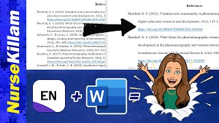 How to change the font and spacing of an Endnote reference list in Word [upl. by Noiztneb961]