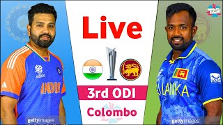 🔴Live India Vs Sri Lanka 3rd ODI Match 2024  IND vs SL Live Score amp Commantray cricketlive [upl. by Tebazile]