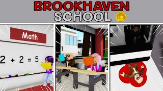 Our first day at Brookhaven School and things turn BAD  Roblox Roleplay [upl. by Niboc]