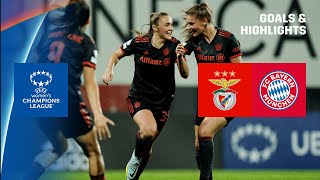 STANWAY SPARKS DRAMA  Benfica vs Bayern Munich Highlights UEFA Womens Champions League 202223 [upl. by Halstead]