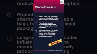 Plastic Free July short  Group Discussion Topics With Answers  GD Ideas [upl. by Olcott]