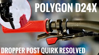 2022 Polygon D24X PNW Loam dropper lever install  Dropper Post Issue Fixed [upl. by Ika]