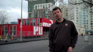 Boston MA Shipping Container HouseHome Store Puma ClothingConex Box [upl. by Spencer]