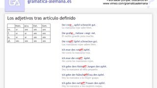 Aprender alemán Adjetivos precedidos por el artículo definido [upl. by Nitsug]