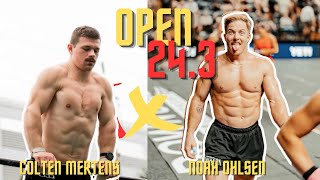 Colten Mertens vs Noah Ohlsen  OPEN CROSSFIT 243  WORLD RECORD [upl. by Bilat400]