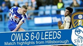 HIGHLIGHTS  Sheffield Wednesday 6 Leeds United 0  Championship 201314 [upl. by Nitza815]