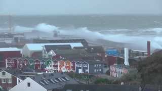 Orkan auf Helgoland  28 Oktober 2013  191 kmh  hurricane  ouragan [upl. by Sarnoff]