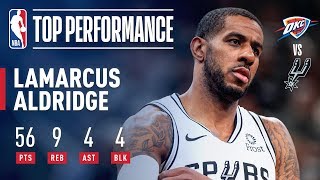 LaMarcus Aldridge Records A New CAREER HIGH 56 Points  January 10 2019 [upl. by Laehcor]