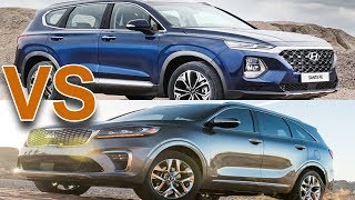 2019 Hyundai Santa fe vs 2019 Kia Sorento [upl. by Nahrut]