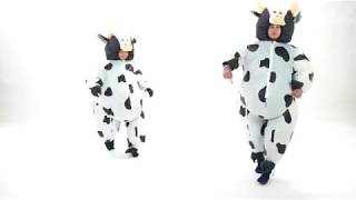 Bodysocks Adult Inflatable Cow Costume [upl. by Ojybbob]