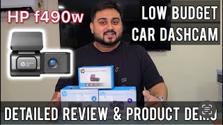 HP DASHCAM f490w Full Review amp Demo  Best Budget DASHCAM by HP [upl. by Liew]