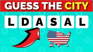 Guess the City by its Scrambled Name Challenge  USA City Quiz [upl. by Allveta]