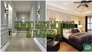 PLANNER 5D TUTORIAL HOW TO MAKE WALL MOLDING  INTERIOR DESIGN [upl. by Forster]