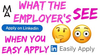 SurpriseWhat the employer see when you Easy Apply on LinkedinHere is what they are seeTips [upl. by Efioa]