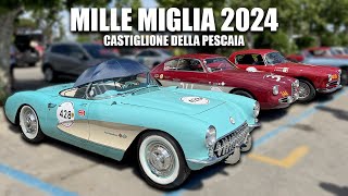 LA 1000 MIGLIA 2024  GUARDIAMO LE AUTO IN ARRIVO A CASTIGLIONE DELLA PESCAIA [upl. by Inalaehak]