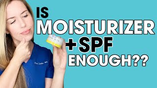 Is A Moisturizer with SPF Enough Protection  Drugstore Product Favorites [upl. by Ermeena]