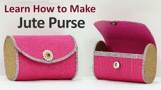 How to make Jute HandbagPurse at home  Step by step DIY HandPurse Making Tutorial  StylEnrich [upl. by Range]