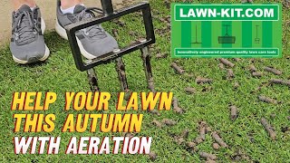 Core Aerate Your Lawn This Autumn  LawnKitcom Hollow Tine Aerator Review  2k Subscriber Thanks [upl. by Nelak]